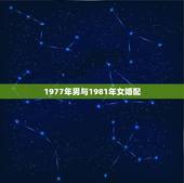 1977年男与1981年女婚配，1977年属蛇男和1981年属鸡女相配