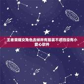 王者荣耀女角色去掉所有服装不遮挡没有小爱心软件，王者荣耀女英雄去掉所有