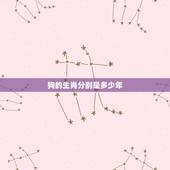 狗的生肖分别是多少年，戊戌是哪一年的生肖