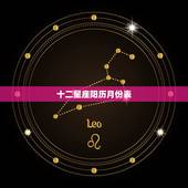 十二星座阳历月份表，如果十二星座按农历日期算，那各是几月几日