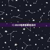 2023年虎年取名五行 2023年虎宝宝最吉利的名字大全