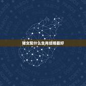 猪女配什么生肖结婚最好，属猪女和什么属相最配