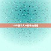 78年属马人一辈子的婚姻，78年属马男女的婚姻状况
