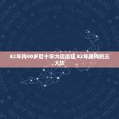82年狗40岁后十年大运运程 82年属狗的三大坎