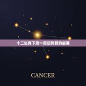 十二生肖下周一周运势算的最准，十二属相每周运势