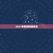 2021年聚财的微信名，属马的人用马做微信头像好么？