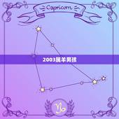2003属羊男孩，2003属羊的2022 年运气