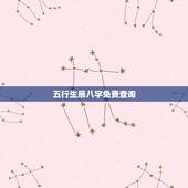五行生辰八字免费查询，个人命盘详解免费版