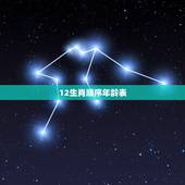 12生肖顺序年龄表，2022 年龄对照表图