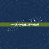 1993属鸡一生有二婚何时出现，1993年属鸡的婚姻