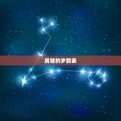 属猪的岁数表，属猪的今年多大年龄2021