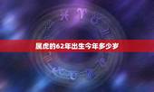 属虎的62年出生今年多少岁，属虎的今年运势