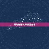 财气旺运气好微信名字，比较旺财运的微信名字