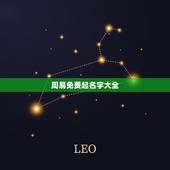 周易免费起名字大全，周易起名免费