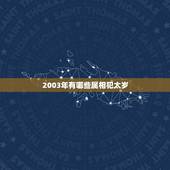 2003年有哪些属相犯太岁，2004年有哪些生肖犯太岁啊？