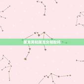 属龙男和属龙女相配吗，男龙女龙生肖配对姻缘
