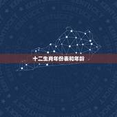 十二生肖年份表和年龄，十二生肖年份表和年龄