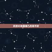 农历95年属猪几月命不好，1995年属鼠猪的犯几月