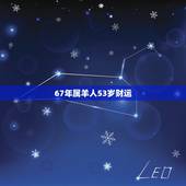 67年属羊人53岁财运，67年属羊女55岁一生的命运