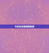 牛的生肖属相婚配表，属牛的属相婚配表