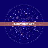 鸡和哪个属相财运最好，属鸡和什么属相合财