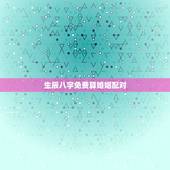 生辰八字免费算婚姻配对，请生辰八字算婚姻配对~~谢谢~~