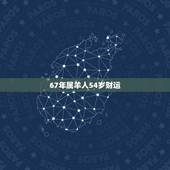 67年属羊人54岁财运，67年属羊的和79年属羊的为什么在财运上总是7