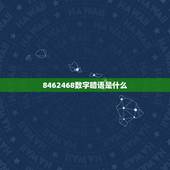 8462468数字暗语是什么，数字暗语664833是什么意思？请各位帮