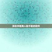测名字看两人配不配的软件，有没有配对测试两人关系缘分的软件