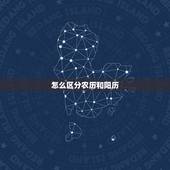 怎么区分农历和阳历，农历跟阳历怎么区分