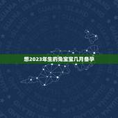 想2023年生的兔宝宝几月备孕，2023属兔备孕月份表