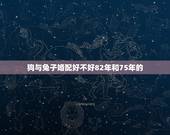 狗与兔子婚配好不好82年和75年的，女是82年出生属狗和男75年出生属