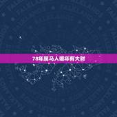 78年属马人哪年有大财，78年属马何时走大运