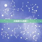 水瓶座什么排第一，十二星座中水瓶座排第几