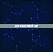 唐诗宋词取聚财微信名，从诗词里取微信名