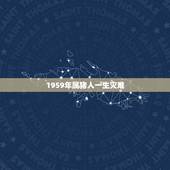 1959年属猪人一生灾难，属猪的人50岁有灾难吗