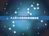 九三年九月属鸡的属相婚配表，92年属猴的属相婚配表正月猴与94年属狗的