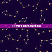十二生肖夫妻相生相克查询表，婚姻属相不合表