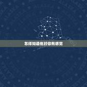 怎样知道他对你有感觉，怎么知道他对我有没有感觉？