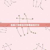 生辰八字取名字免费起名打分 八字起名字大全
