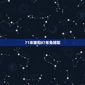 71年猪和87年兔婚配，1971属猪的和1987属兔的相配吗