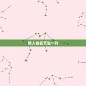输入姓名天生一对，姓名配对