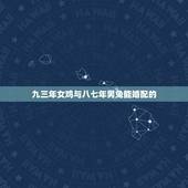 九三年女鸡与八七年男兔能婚配的，87年男兔93年女鸡能配在一起吗？