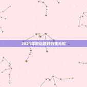 2021年财运最好的生肖蛇，2021年最旺最顺的生肖