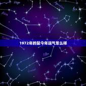 1972年的鼠今年运气怎么样，1984年的鼠今年运气