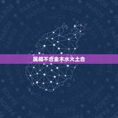 属相不合金木水火土合，五行 金木水火土什么和什么相生相克和什么相互融合