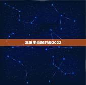 年份生肖配对表2022，生肖配对表年份岁数