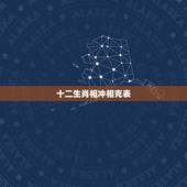 十二生肖相冲相克表，十二生肖属性相克表