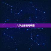 八字合婚配对表图，男女合婚八字主要看什么