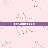 生辰八字合婚查询免费，免费生辰八字合婚给分